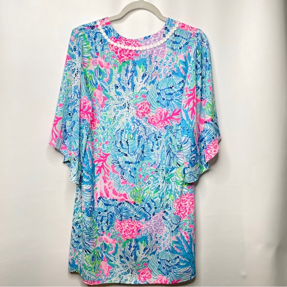 Lilly Pulitzer Delancey Dress Sink or Swim Flutter Butterfly Small - Picture 8 of 16
